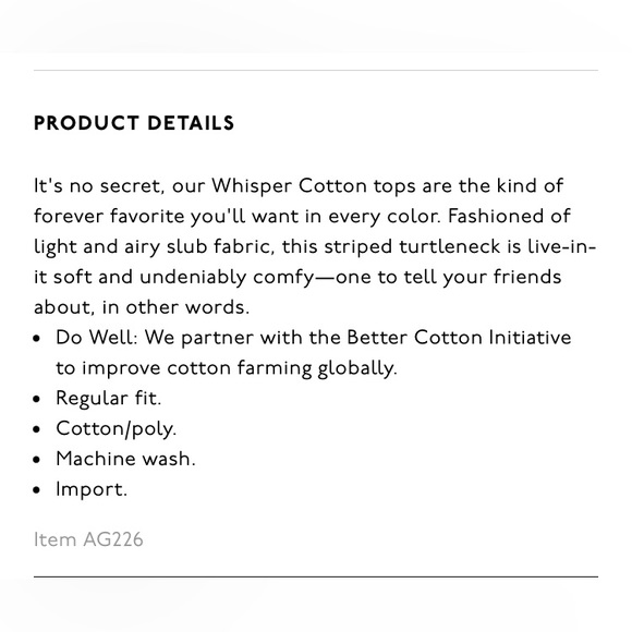 Whisper Cotton Turtleneck in Helene Stripe - Picture 2 of 7